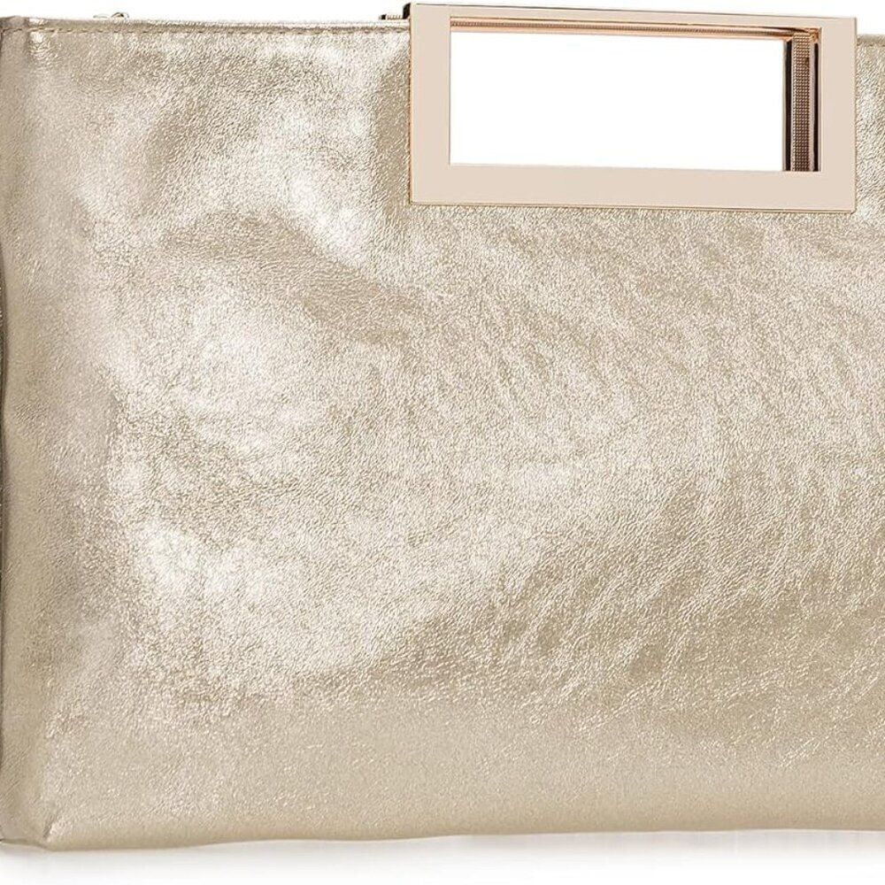 PU Leather Clutch Bag Women Convertible Purse for Formal Events Casual Parties - Picture 2 of 7